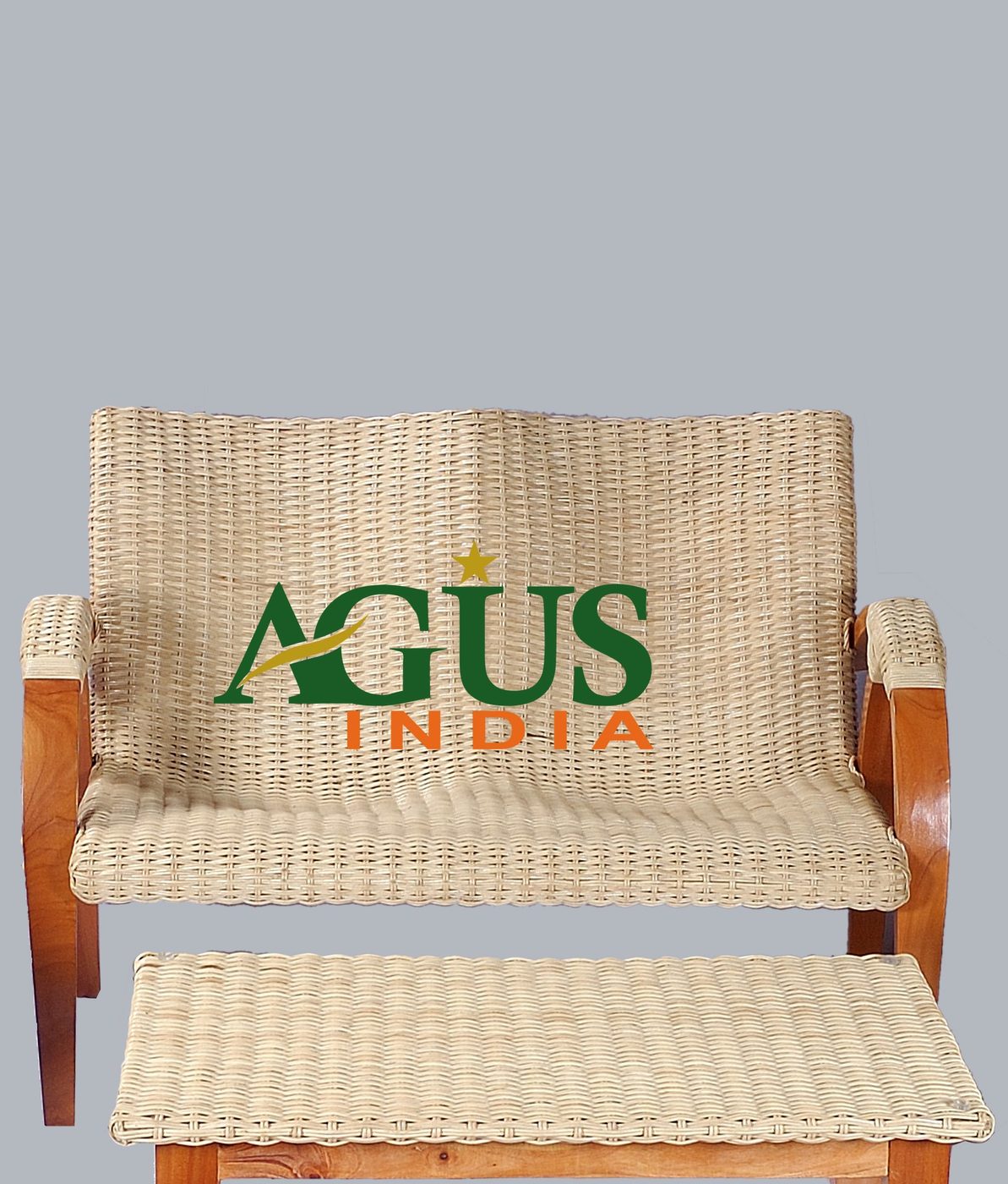 Santai cane sofa set with Agus India cushions